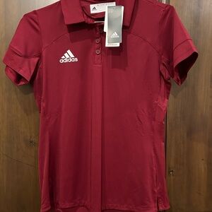 Adidas Maroon Aeroready Polo Shirt